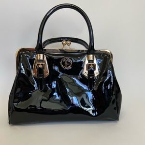 Jack French London Marina Black Repeeat Floral Ladies Handbag RRP £252 Jack French London Marina Black Repeeat Floral Ladies Handbag RRP £252